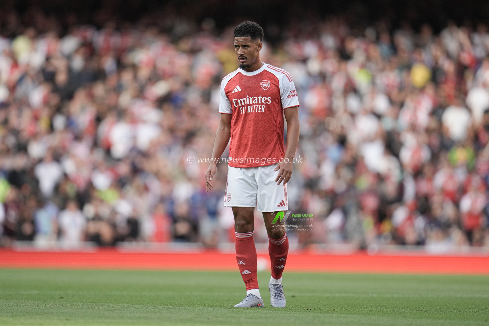 William Saliba of Arsenal during the Pre-season friendly match Arsenal vs Villarreal at Emirates Stadium, London, United Kingdom, 6th August 2025

(Photo by Harvey Murphy/News Images)