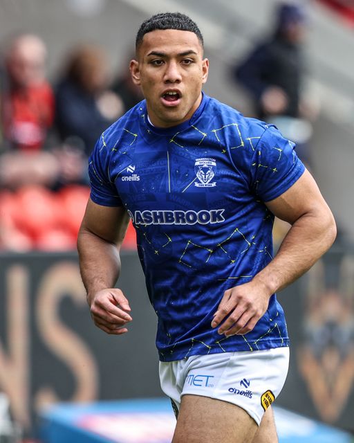 Albert Hopoate of Warrington Wolves in the pre-game warm up during the Betfred Challenge Cup Semi-Finals match Warrington Wolves vs Hull KR at Eco-Power Stadium, Doncaster, United Kingdom on 10 May 2026

(Photo by Alfie Cosgrove/News Images)