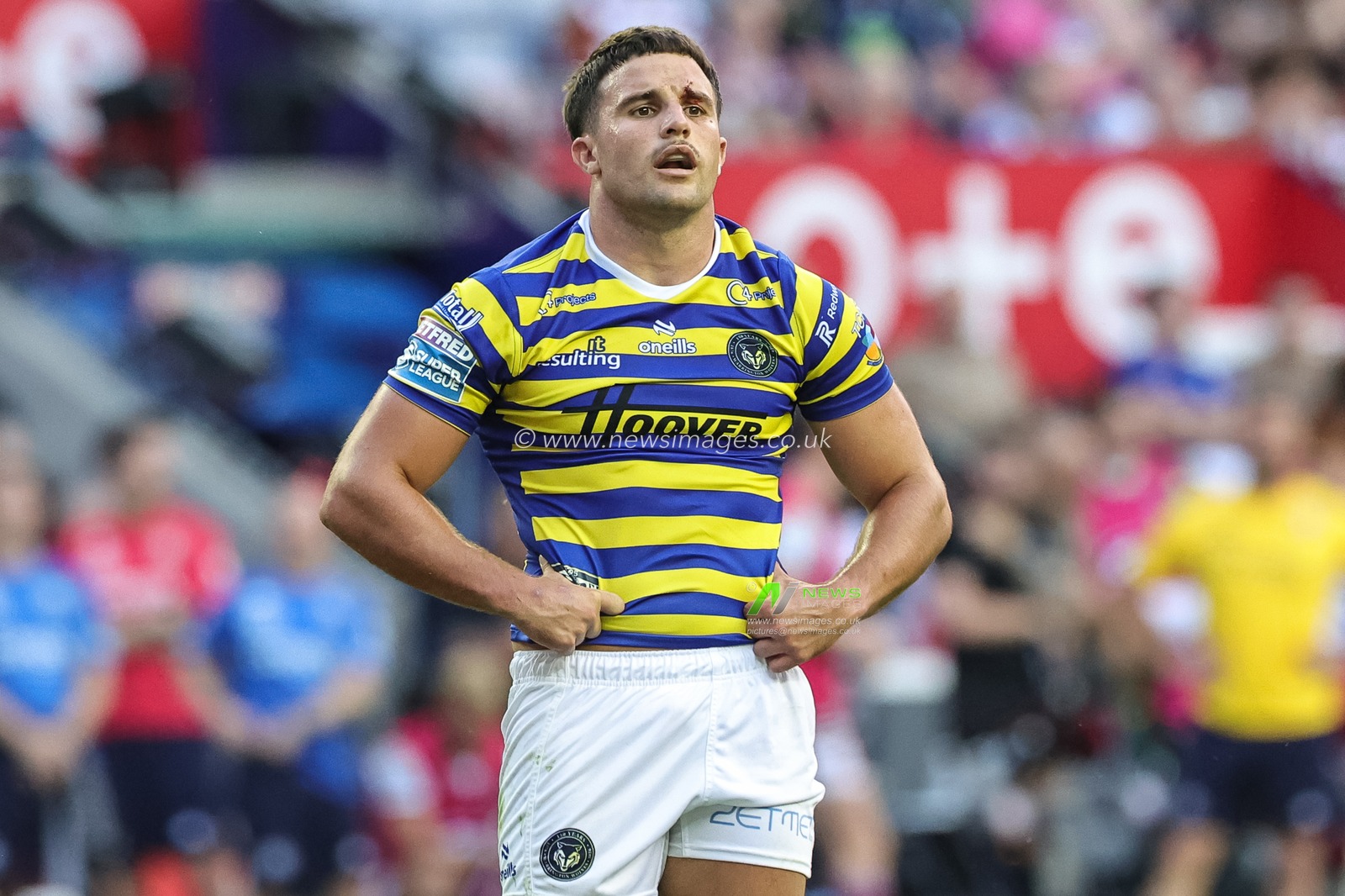 Josh Smith of Warrington Wolves during the Betfred Super League round 18 match Wigan Warriors vs Warrington Wolves at The Brick Community Stadium, Wigan, United Kingdom on 10 July 2026

(Photo by Mark Cosgrove/News Images)