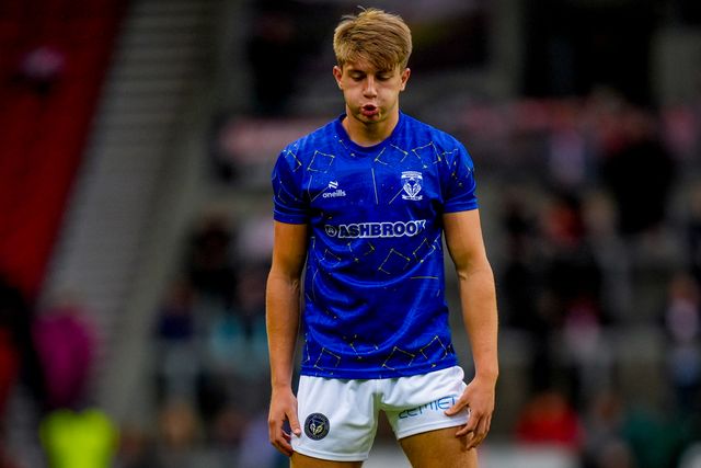 Warrington warriors players in the pre-game warm up session during the Betfred Super League round 14 match St Helens vs Warrington Wolves at The BrewDog Stadium, St Helens, United Kingdom on 11 June 2026

(Photo by Maynard Manyowa/News Images)