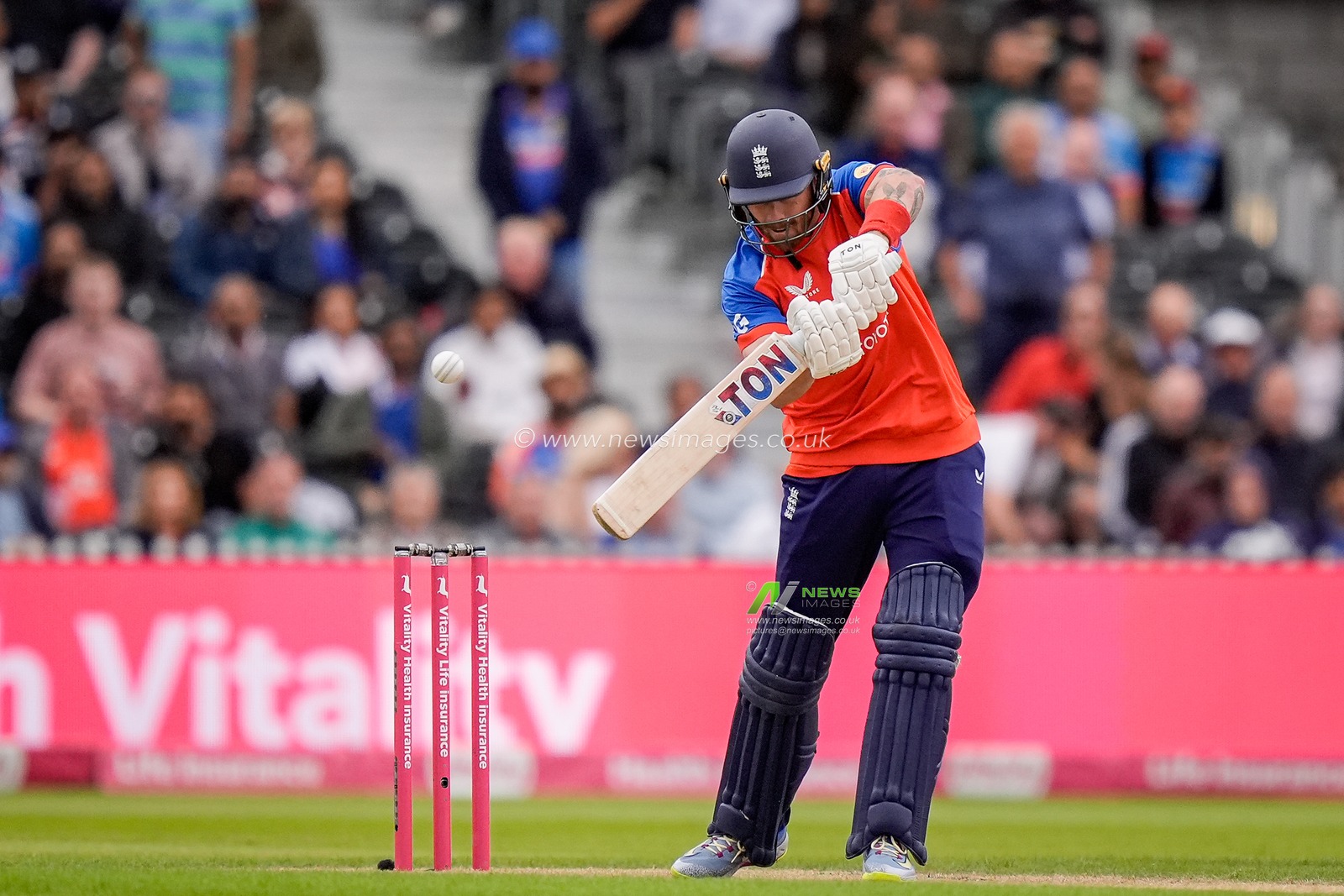 Phil Salt of England edges the ball and is caught off the bowling of Arshdeep Singh of India during the Second Vitality T20 International match England vs India at Old Trafford, Manchester, United Kingdom on 04 July 2026

(Photo by Maynard Manyowa/News Images)