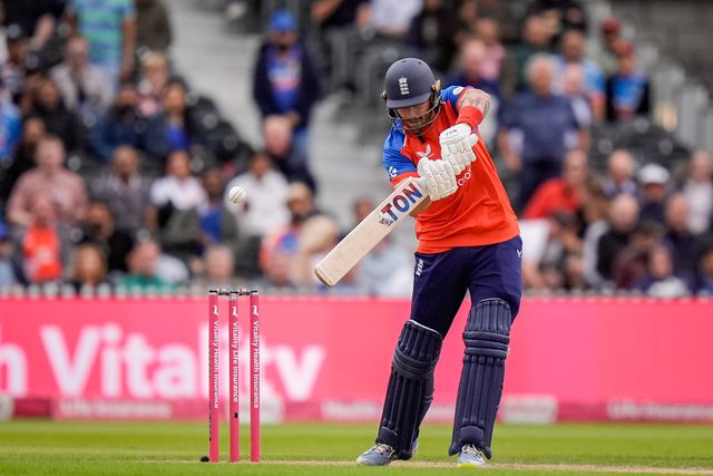 Phil Salt of England edges the ball and is caught off the bowling of Arshdeep Singh of India during the Second Vitality T20 International match England vs India at Old Trafford, Manchester, United Kingdom on 04 July 2026

(Photo by Maynard Manyowa/News Images)