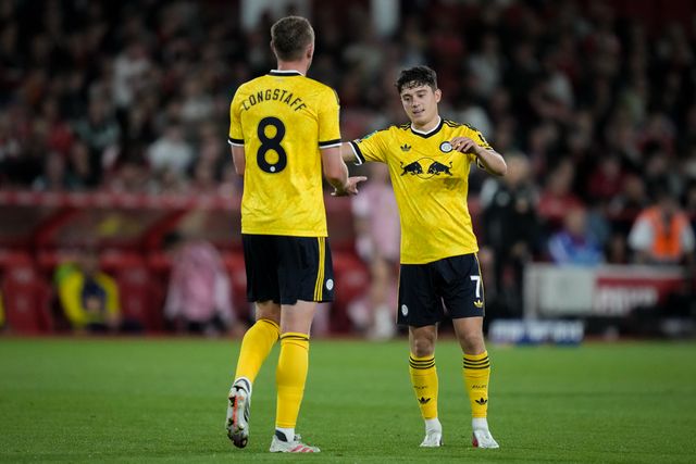 Daniel James of Leeds United celebrates his goal to make it  0-1 during the Carabao Cup round 2 match Nottingham Forest vs Leeds Rhinos at City Ground, Nottingham, United Kingdom on 25 August 2026

(Photo by Maynard Manyowa/News Images)