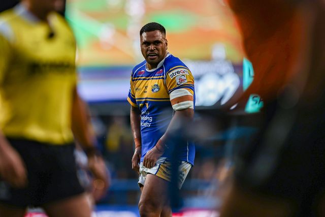 Sam Lisone of Leeds Rhinos during the Betfred Super League round 19 match Leeds Rhinos vs Salford Red Devils at Headingley Stadium, Leeds, United Kingdom, 18th July 2025

(Photo by Alfie Cosgrove/News Images)
