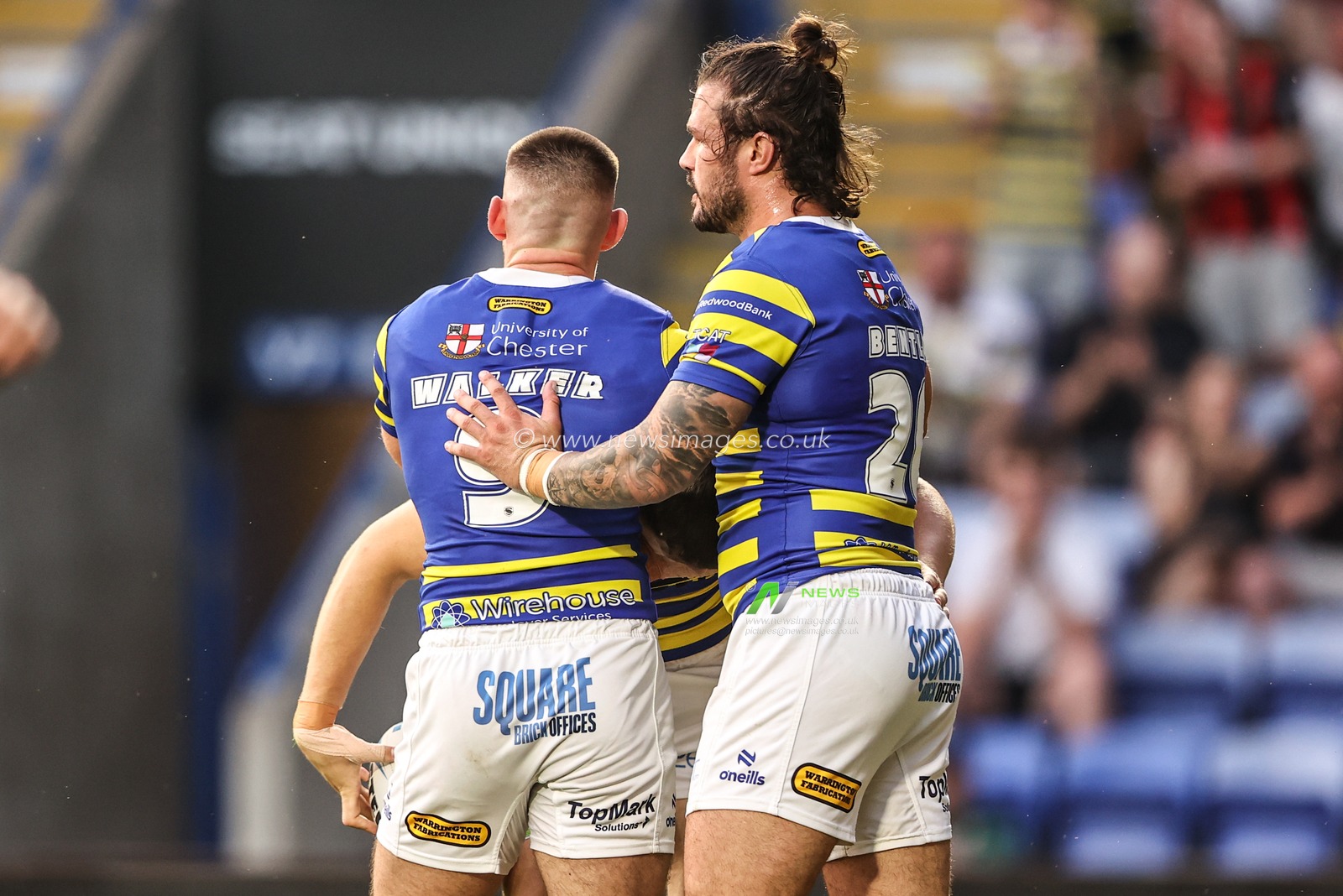 Josh Thewlis of Warrington Wolves goes over for a try during the Betfred Super League round 23 match Warrington Wolves vs York Knights at The Halliwell Jones Stadium, Warrington, United Kingdom on 13 August 2026

(Photo by Alfie Cosgrove/News Images)