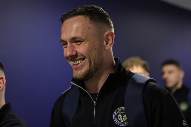 Ben Currie of Warrington Wolves arrives during the Betfred Super League Round 4 match York Knights vs Warrington Wolves at LNER Community Stadium, York, United Kingdom on 06 March 2026

(Photo by Mark Cosgrove/News Images)
