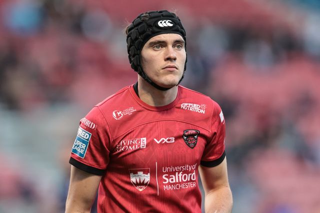 Sam Hill of Salford Red Devils during the Betfred Super League Round 20 Salford Red Devils vs Hull KR at Salford Community Stadium, Eccles, United Kingdom, 31st July 2025

(Photo by Mark Cosgrove/News Images)