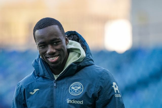 Michael Kayode of Brentford inspects the pitch prior to kick off during the Emirates FA Cup Third Round match Sheffield Wednesday vs Brentford at Hillsborough, Sheffield, United Kingdom, 10th January 2026

(Photo by Maynard Manyowa/News Images)