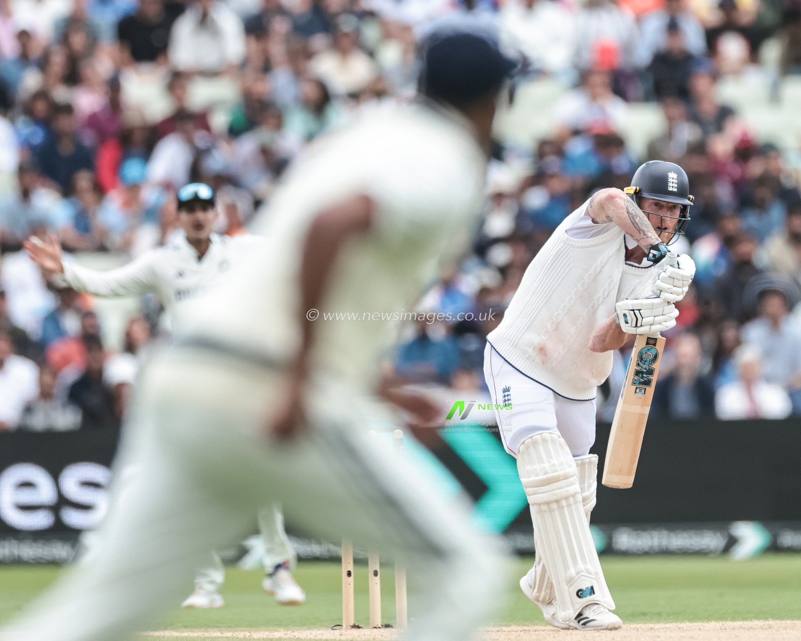England captain Ben Stokes in batting action during the 2nd Rothesay Test Match day 5 England v India at Edgbaston, Birmingham, United Kingdom, 6th July 2025

(Photo by Mark Cosgrove/News Images)