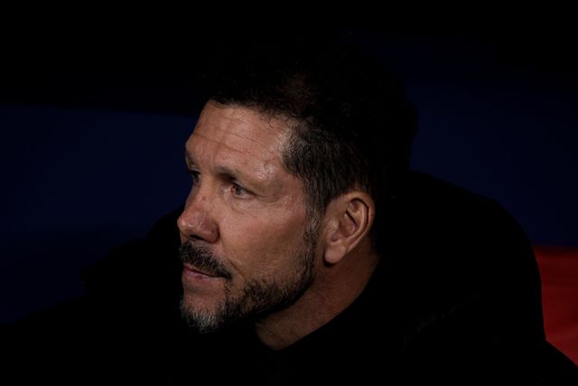 Diego Simeone of Atletico de Madrid during the UEFA Champions League Quarter Finals match Atletico Madrid vs Barcelona at Riyadh Air Metropolitano, Madrid, Spain on 14 April 2026

(Photo by Samuel Carreno/News Images)