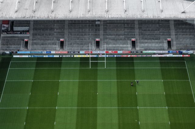 A general view of The Totally Wicked Stadium from the air during the Betfred Super League Round 25 match St Helens vs Wigan Warriors at Totally Wicked Stadium, St Helens, United Kingdom, 5th September 2025

(Photo by Mark Cosgrove/News Images)