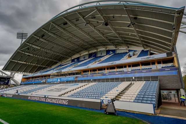 A general view of the pitch and stands during the Betfred Super League round 7 match Huddersfield Giants vs York Knights at Accu Stadium, Huddersfield, United Kingdom on 04 April 2026

(Photo by Maynard Manyowa/News Images)