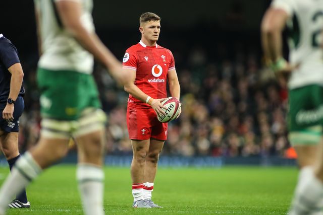 Callum Sheedy of Wales during the Quilter Nations Series 2025 match Wales vs South Africa at Principality Stadium, Cardiff, United Kingdom, 29th November 2025

(Photo by Andrew Lewis/News Images)

*** GER AUT SUI OUT ***