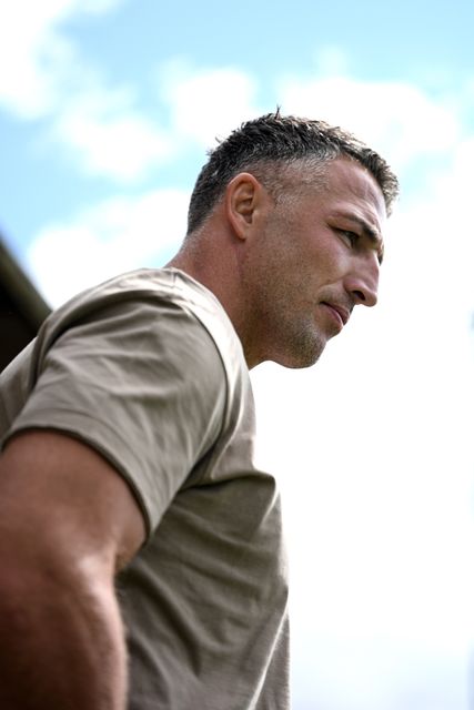 Sam Burgess, Head Coach of Warrington Wolves looks on prior to the Betfred Super League round 21 match Castleford Tigers vs Warrington Wolves at OneBore Stadium, Castleford, Untied Kingdom on 01 August 2026

(Photo by Ben Roberts/News Images)
