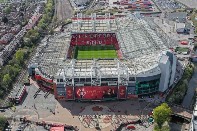 An aerial view of Old Trafford during the Premier League match Manchester United vs Leeds United at Old Trafford, Manchester, United Kingdom on 13 April 2026

(Photo by Mark Cosgrove/News Images)