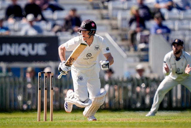 Australian opening batsman Cameron Bancroft of Gloucestershire takes a quick single during the County Championship Division Two Derbyshire vs Gloucestershire at The Central Co-Op County Ground, Derby, United Kingdom on 24 April 2026

(Photo by Maynard Manyowa/News Images)
