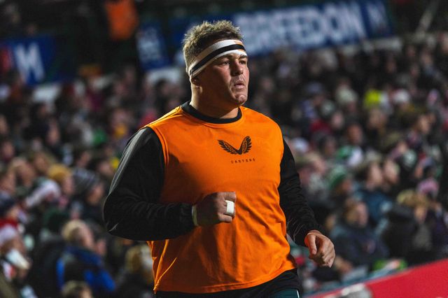 Charlie Clare of Leicester Tigers during the Gallagher Premiership match Leicester Tigers vs Gloucester Rugby at Mattioli Woods Welford Road Stadium, Leicester, United Kingdom, 19th December 2025

(Photo by Craig Evans/News Images)

*** GER AUT SUI OUT ***