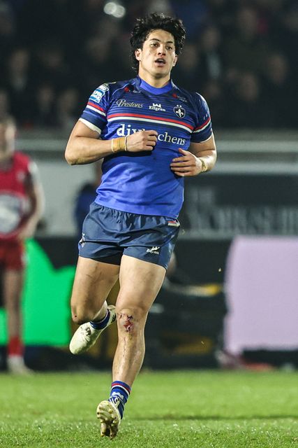 Isaiah Vagana of Wakefield Trinity during the Betfred Super League round 5 match Wakefield Trinity vs Leigh Leopards at DIY Kitchens Stadium, Wakefield, United Kingdom on 20 March 2026

(Photo by Alfie Cosgrove/News Images)