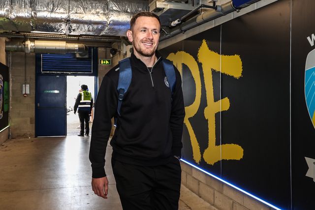 Ben Currie of Warrington Wolves arrives during the Betfred Super League round 7 match Warrington Wolves vs Leigh Leopards at The Halliwell Jones Stadium, Warrington, United Kingdom on 04 April 2026

(Photo by Alfie Cosgrove/News Images)