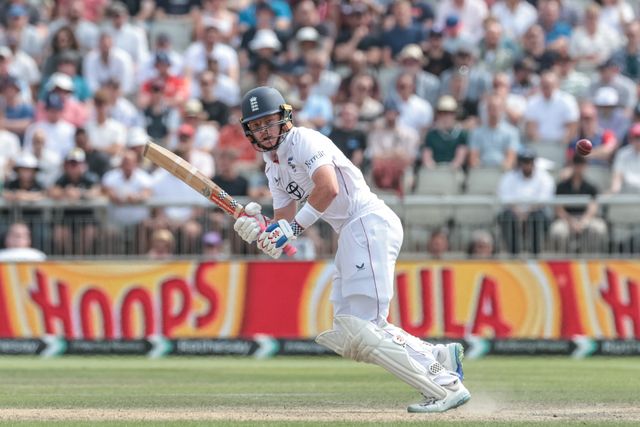 Ollie Pope of England in batting action during the 4th Rothesay Test Match match Day 3 England vs India at Old Trafford Cricket Ground, Manchester, United Kingdom, 25th July 2025

(Photo by Mark Cosgrove/News Images)