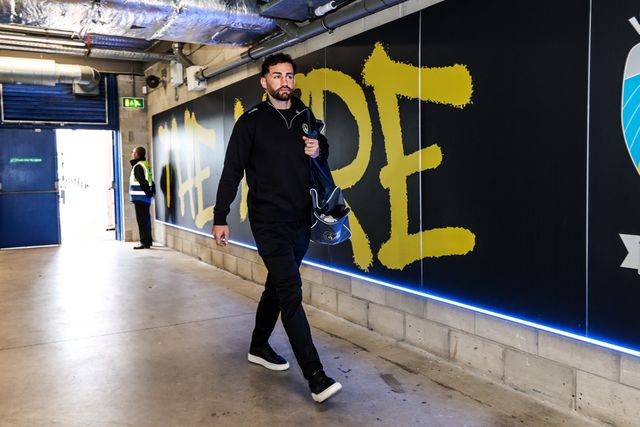 Toby King of Warrington Wolves arrives during the Betfred Challenge Cup Quarter Final match Warrington Wolves vs Leigh Leopards at The Halliwell Jones Stadium, Warrington, United Kingdom on 11 April 2026

(Photo by Alfie Cosgrove/News Images)