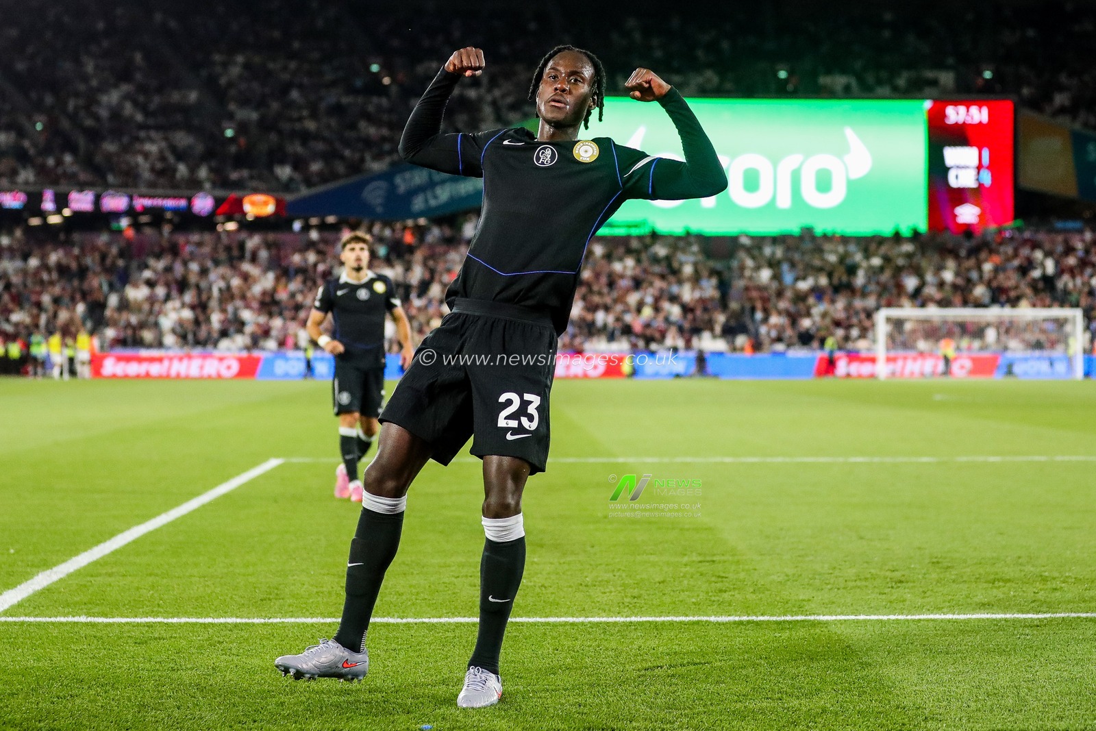 Trevoh Chalobah of Chelsea celebrates his goal to make it 1-5 during the Premier League match West Ham United vs Chelsea at London Stadium, London, United Kingdom, 22nd August 2025

(Photo by Izzy Poles/News Images)