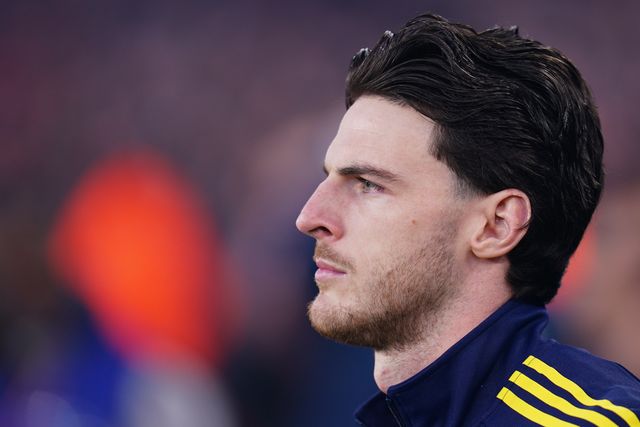 Declan Rice of Arsenal walking out ahead of the UEFA Champions League Quarter Finals match Arsenal vs Sporting CP at Arsenal stadium, London, United Kingdom on 15 April 2026

(Photo by Harvey Murphy/News Images)