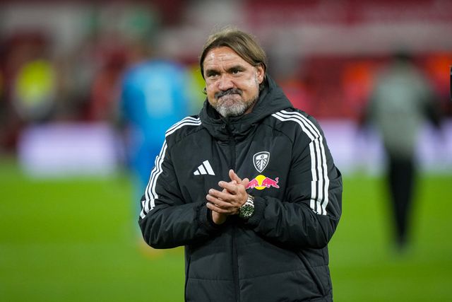 Leeds manager Daniel Farke applauds the fans after the final whistle  during the Carabao Cup round 2 match Nottingham Forest vs Leeds Rhinos at City Ground, Nottingham, United Kingdom on 25 August 2026

(Photo by Maynard Manyowa/News Images)