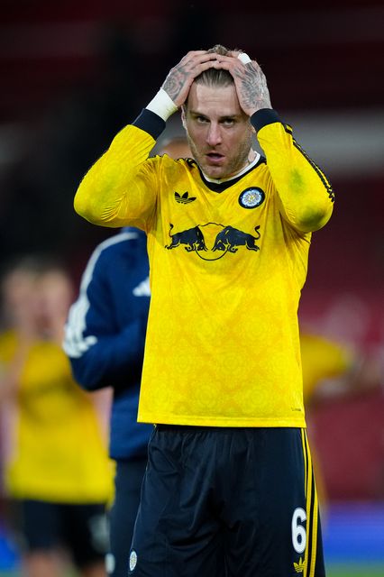 Joe Rodon of Leeds United applauds the fans after the final whistle  during the Carabao Cup round 2 match Nottingham Forest vs Leeds Rhinos at City Ground, Nottingham, United Kingdom on 25 August 2026

(Photo by Maynard Manyowa/News Images)