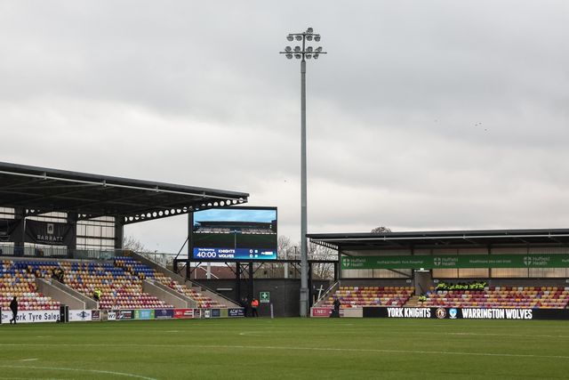 A general view of The LNER Community Stadium during the Betfred Super League Round 4 match York Knights vs Warrington Wolves at LNER Community Stadium, York, United Kingdom on 06 March 2026

(Photo by Mark Cosgrove/News Images)