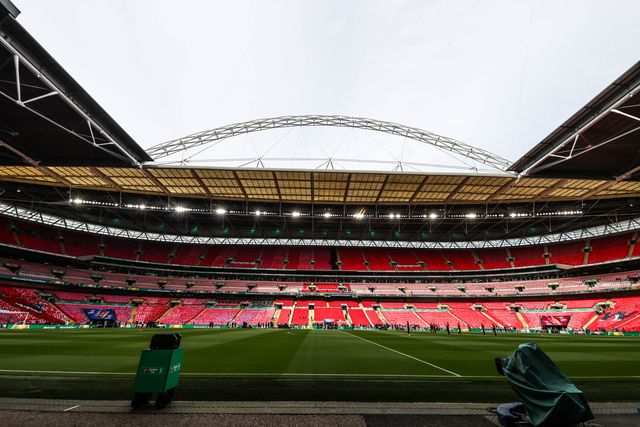 A general view of Wembley Stadium ahead of the Carabao Cup Final match Arsenal vs Manchester City at Emirates, London, United Kingdom on 22 March 2026

(Photo by Alfie Cosgrove/News Images)