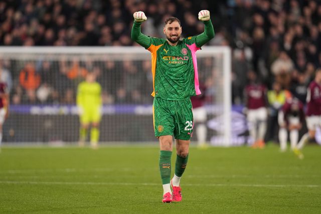 Manchester City goalkeeper Gianluigi Donnarumma during the Premier League match West Ham United vs Manchester City at London Stadium, London, United Kingdom on 14 March 2026

(Photo by Harvey Murphy/News Images)