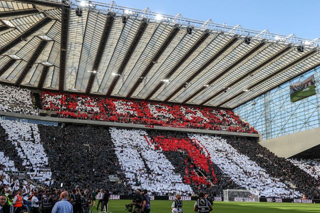 Newcastle United’s Kevin Keegan display in memory of his life during the Premier League match Newcastle Untied vs Liverpool at St. James's Park, Newcastle, United Kingdom on 23 August 2026

(Photo by Alfie Cosgrove/News Images)