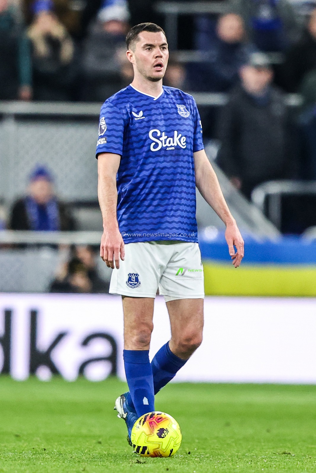 Michael Keane of Everton during the Premier League match Everton vs Arsenal at Hill Dickinson Stadium, Liverpool, United Kingdom, 20th December 2025

(Photo by Alfie Cosgrove/News Images)

*** GER AUT SUI OUT ***