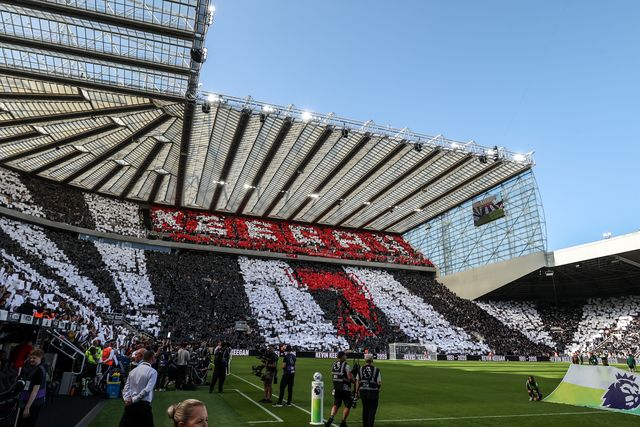 Newcastle United’s Kevin Keegan display in memory of his life during the Premier League match Newcastle Untied vs Liverpool at St. James's Park, Newcastle, United Kingdom on 23 August 2026

(Photo by Alfie Cosgrove/News Images)