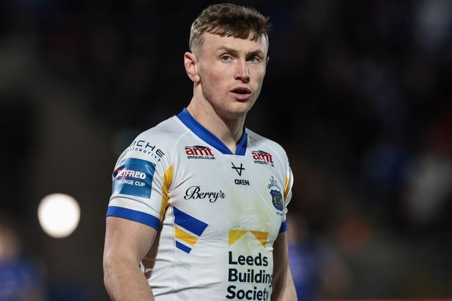 Harry Newman of Leeds Rhinos during the Betfred Challenge Cup round 4 match Wakefield Trinity vs Leeds Rhinos at DIY Kitchens Stadium, Wakefield, United Kingdom on 13 March 2026

(Photo by Mark Cosgrove/News Images)