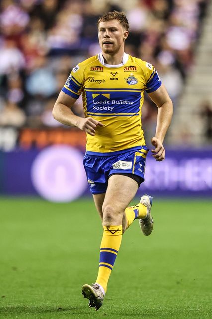 Morgan Gannon of Leeds Rhinos during the Betfred Super League round 27 match Wigan Warriors vs Leeds Rhinos at The Brick Community Stadium, Wigan, United Kingdom, 19th September 2025

(Photo by Alfie Cosgrove/News Images)