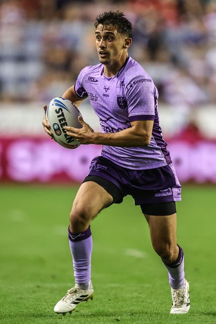 Arthur Mourgue of Hull KR during the Betfred Super League round 22 match Wigan Warriors vs Hull KR at The Brick Community Stadium, Wigan, United Kingdom, 15th August 2025

(Photo by Alfie Cosgrove/News Images)