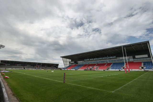 A general view of Salford Community Stadium during the Betfred Super League round 15 match Salford Red Devils vs Hull FC at Salford Community Stadium, Eccles, United Kingdom, 22nd June 2025

(Photo by Alfie Cosgrove/News Images)