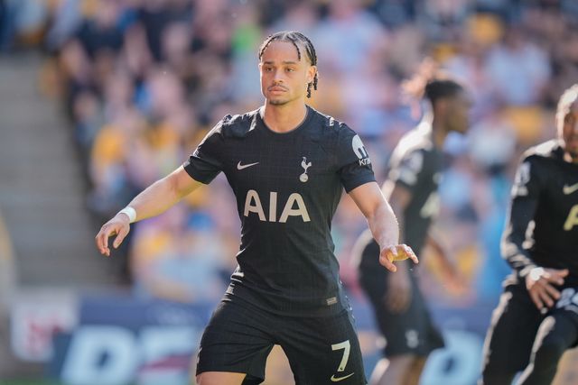 Xavi Simons of Tottenham Hotspur during the Premier League match Wolverhampton Wanderers vs Tottenham Hotspur at Molineux, Wolverhampton, United Kingdom on 25 April 2026

(Photo by Maynard Manyowa/News Images)