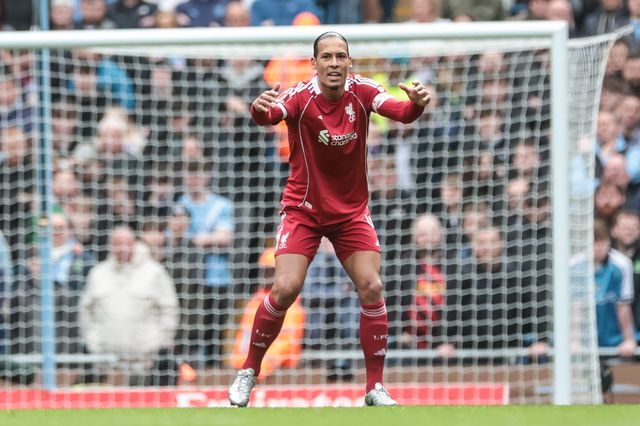 Virgil van Dijk of Liverpool reacts during the Emirates FA Cup Quarter-Final match Manchester City vs Liverpool at Etihad Stadium, Manchester, United Kingdom on 04 April 2026

(Photo by Mark Cosgrove/News Images)