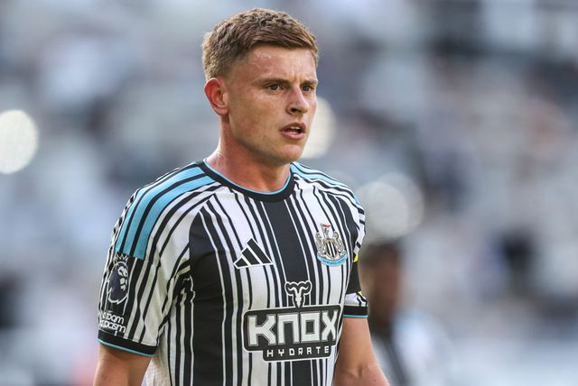 Harvey Barnes of Newcastle United during the Premier League match Newcastle Untied vs Liverpool at St. James's Park, Newcastle, United Kingdom on 23 August 2026

(Photo by Alfie Cosgrove/News Images)