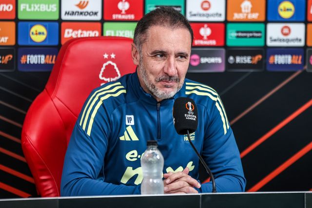 Vitor Pereira manager of Nottingham Forest speaks to the press during the Nottingham Forest pre-match press conference ahead of their UEFA Europa League last 16 match against FC Midtjylland at The Nigel Doughty Academy, Nottingham, United Kingdom on 11 March 2026

(Photo by Alfie Cosgrove/News Images)