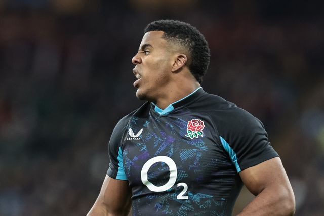 Immanuel Feyi-Waboso of England during the Quilter Nations Series 2025 match England vs Argentina at Allianz Stadium, Twickenham, United Kingdom, 23rd November 2025

(Photo by Mark Cosgrove/News Images)

*** GER AUT SUI OUT ***