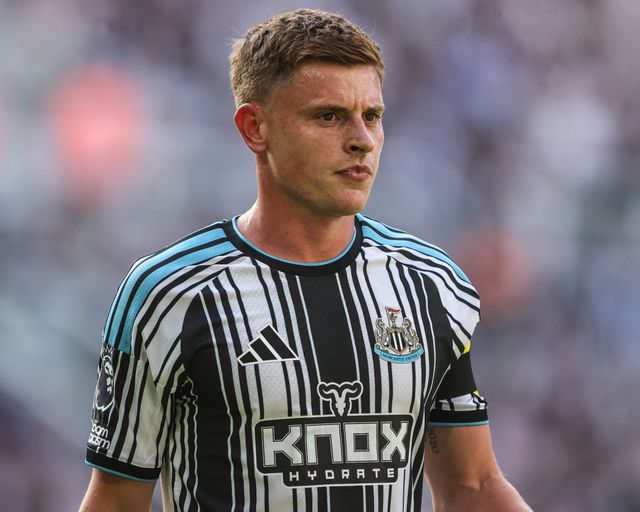 Harvey Barnes of Newcastle United during the Premier League match Newcastle Untied vs Liverpool at St. James's Park, Newcastle, United Kingdom on 23 August 2026

(Photo by Alfie Cosgrove/News Images)