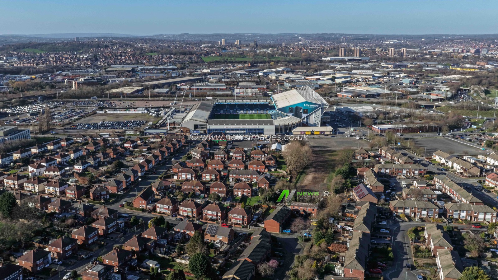 An aerial view of Elland Road during the Premier League match Leeds United vs Sunderland at Elland Road, Leeds, United Kingdom on 03 March 2026

(Photo by Mark Cosgrove/News Images)
