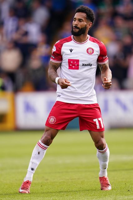 Jordan Roberts of Stevenage during the Sky Bet League One Playoffs Semi-Final match Stevenage vs Stockport County at Lamex Stadium, Stevenage, United Kingdom on 09 May 2026

(Photo by Harvey Murphy/News Images)