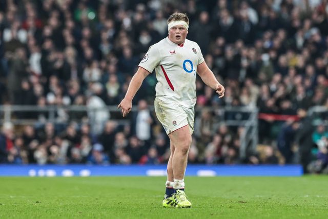 Fin Baxter of England during the Quilter Nations Series 2025 match England vs New Zealand at Allianz Stadium, Twickenham, United Kingdom, 15th November 2025

(Photo by Mark Cosgrove/News Images)

*** GER AUT SUI OUT ***