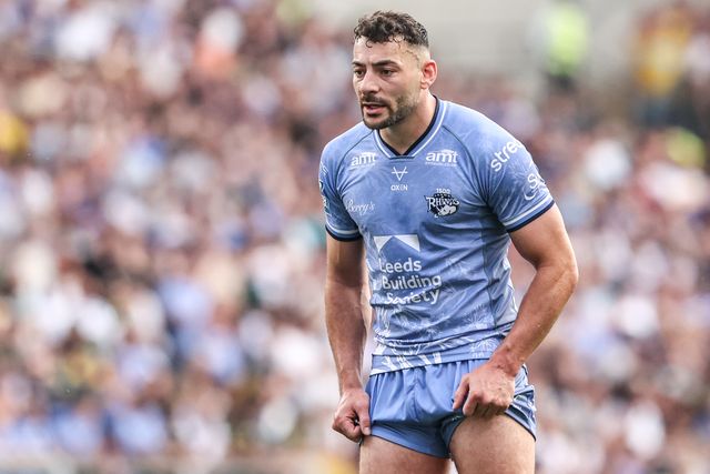 Jake Connor of Leeds Rhinos during the Betfred Super League round 16 match Leeds Rhinos vs Hull KR at AMT Headingley Stadium, Leeds, United Kingdom on 26 June 2026

(Photo by Alfie Cosgrove/News Images)