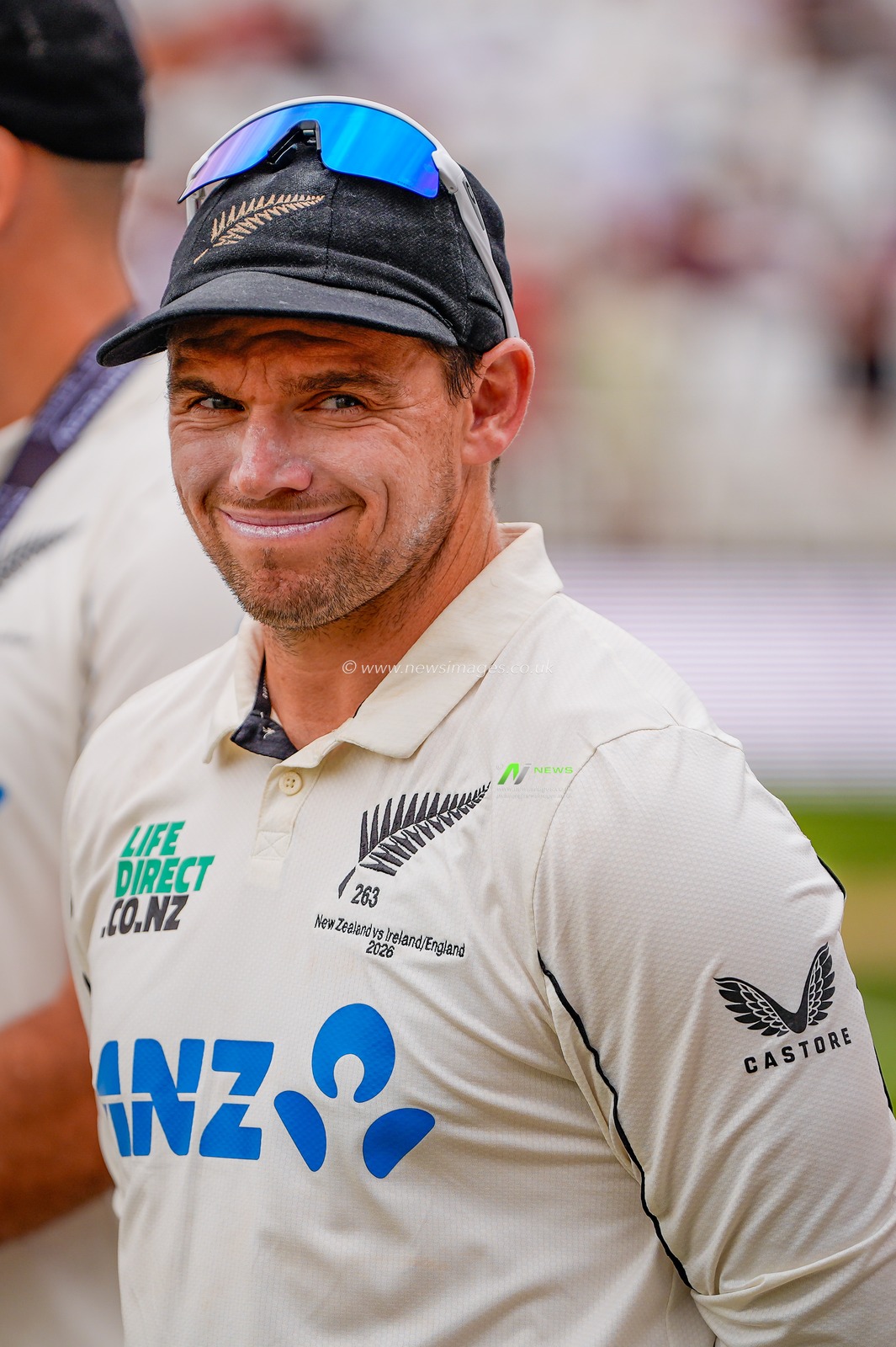 New Zealand captain Tom Latham during the post match presentations during the 3rd Rothesay Test Match Day 5 match England vs New Zealand at Trent Bridge, Nottingham, United Kingdom on 29 June 2026

(Photo by Maynard Manyowa/News Images)